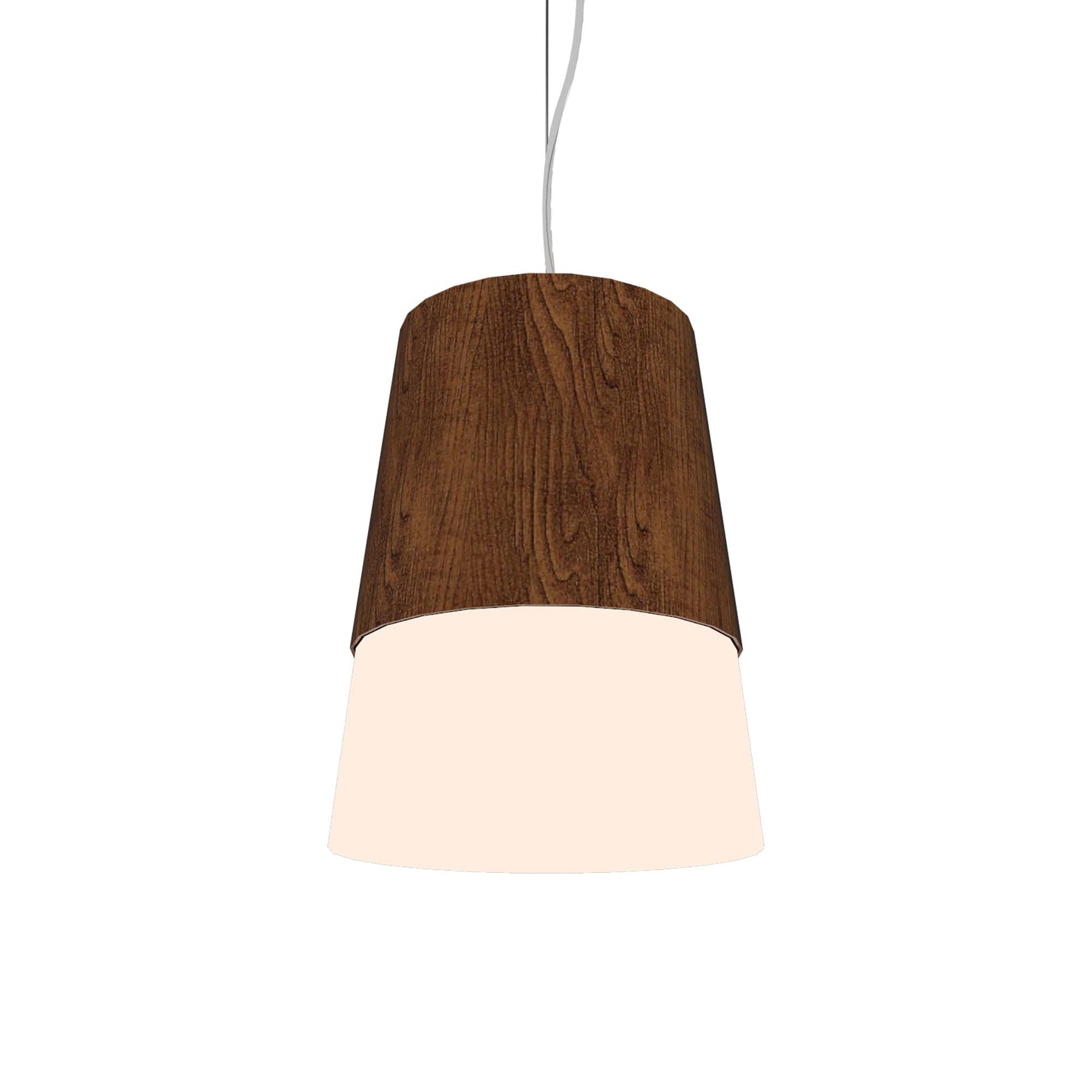 Conical Pendant Light in Imbuia (Large).