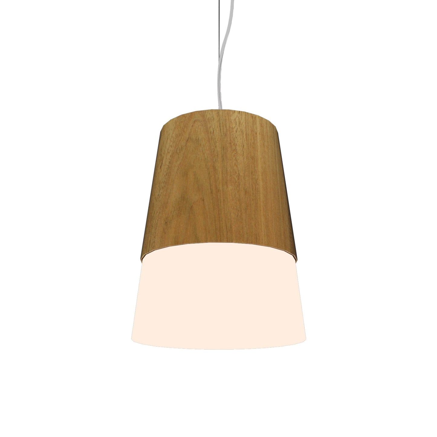 Conical Pendant Light in Louro Freijó (Large).