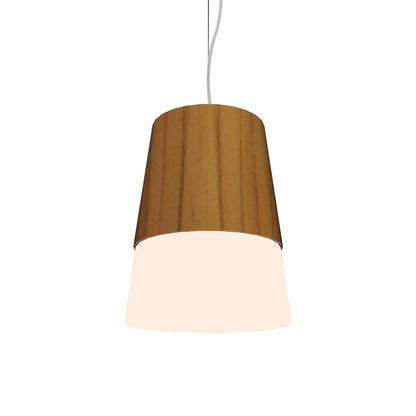 Conical Pendant Light in Teak (Large).