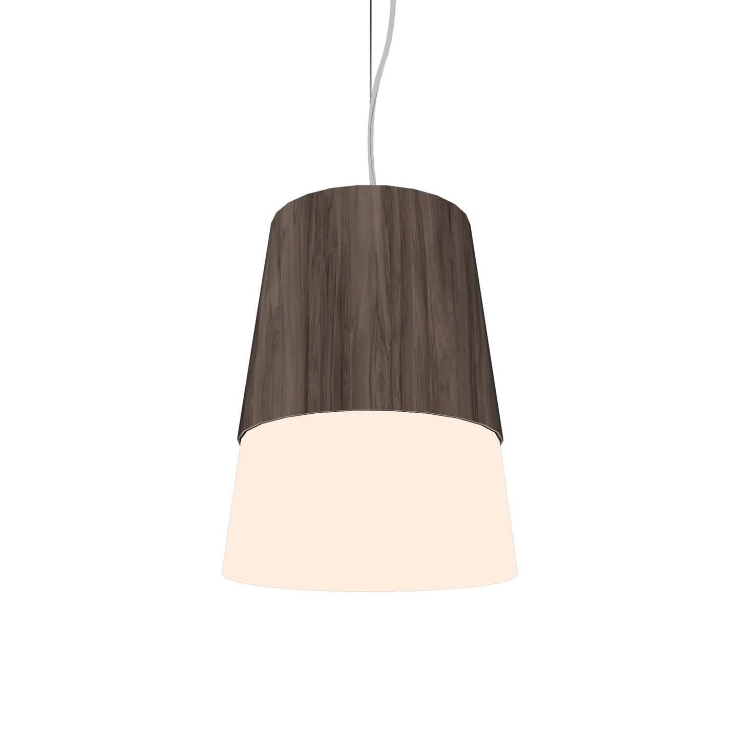 Conical Pendant Light in American Walnut (Large).