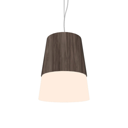 Conical Pendant Light in American Walnut (Large).
