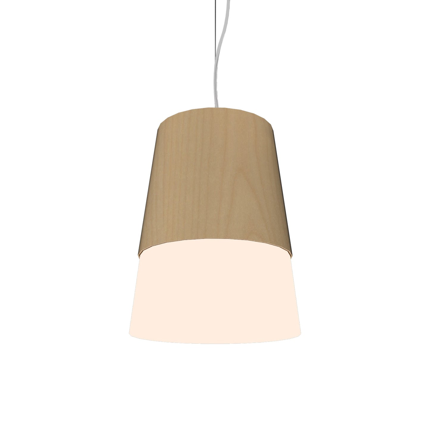 Conical Pendant Light in Maple (Large).
