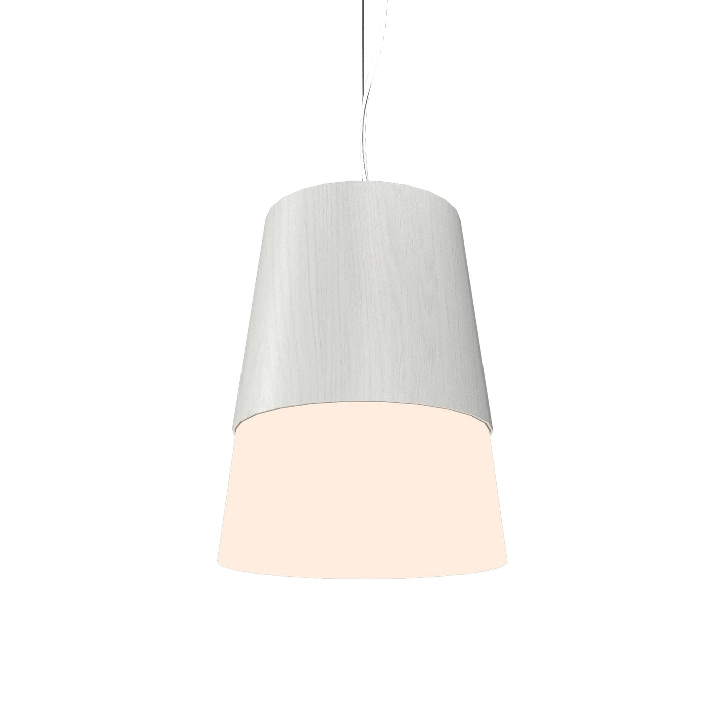 Conical Pendant Light in Organic White (Large).