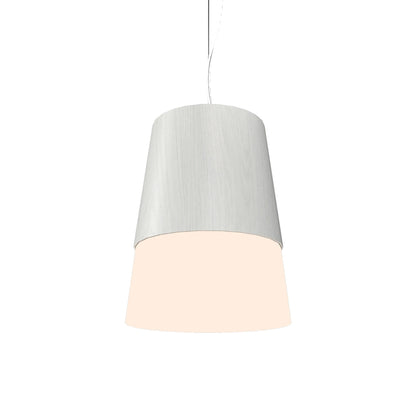Conical Pendant Light in Organic White (Large).