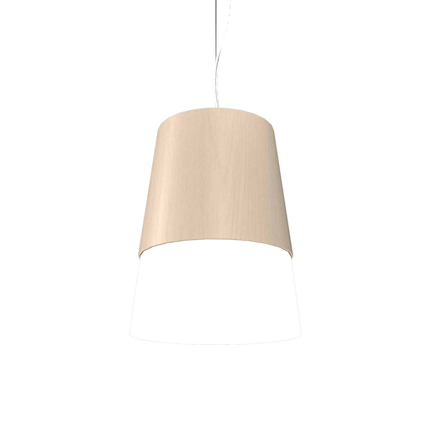 Conical Pendant Light in Organic Cappuccino (Large).