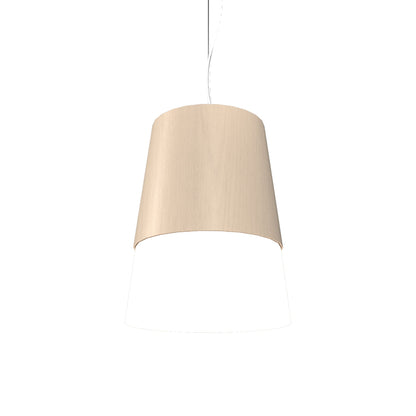 Conical Pendant Light in Organic Cappuccino (Large).