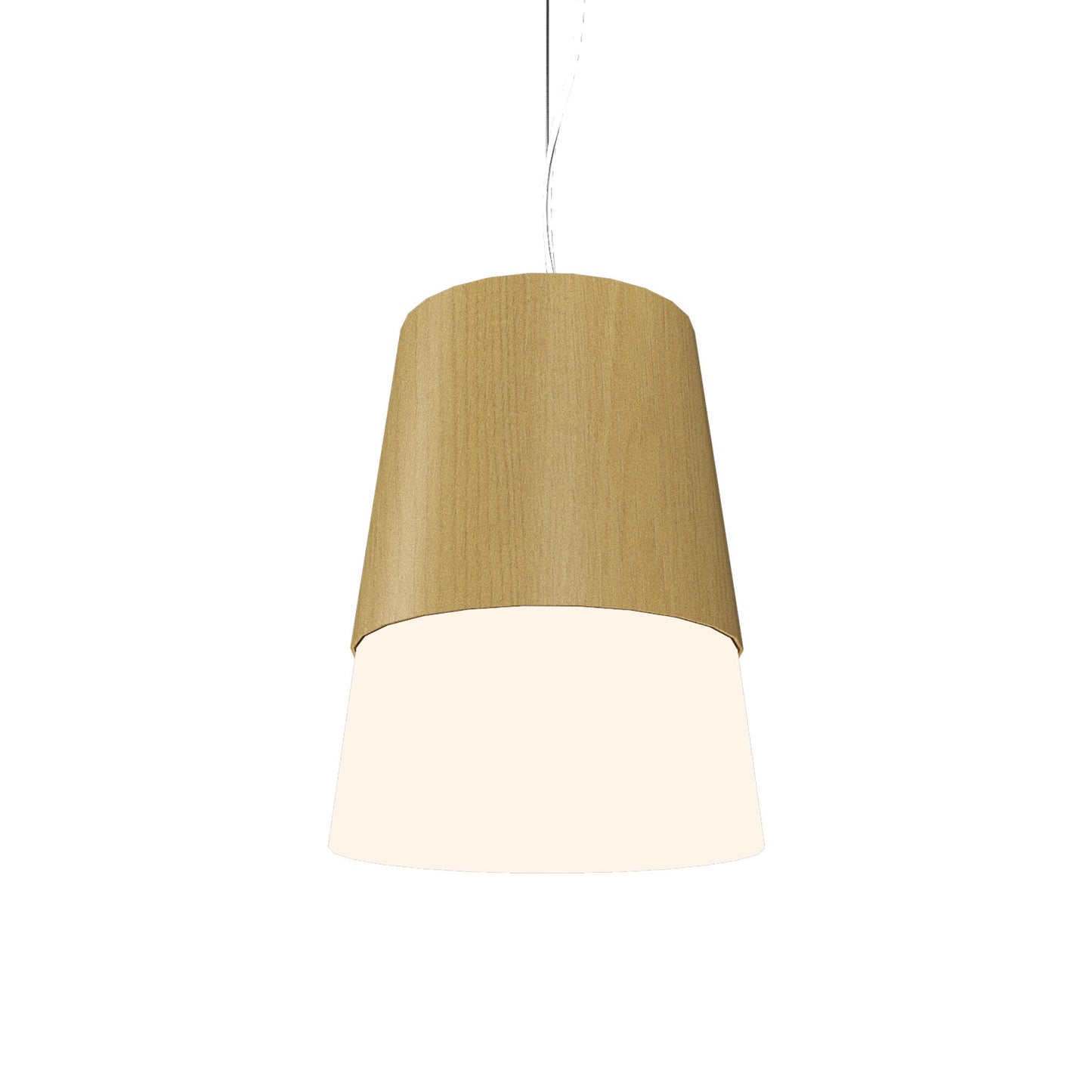 Conical Pendant Light in Organic Gold (Large).