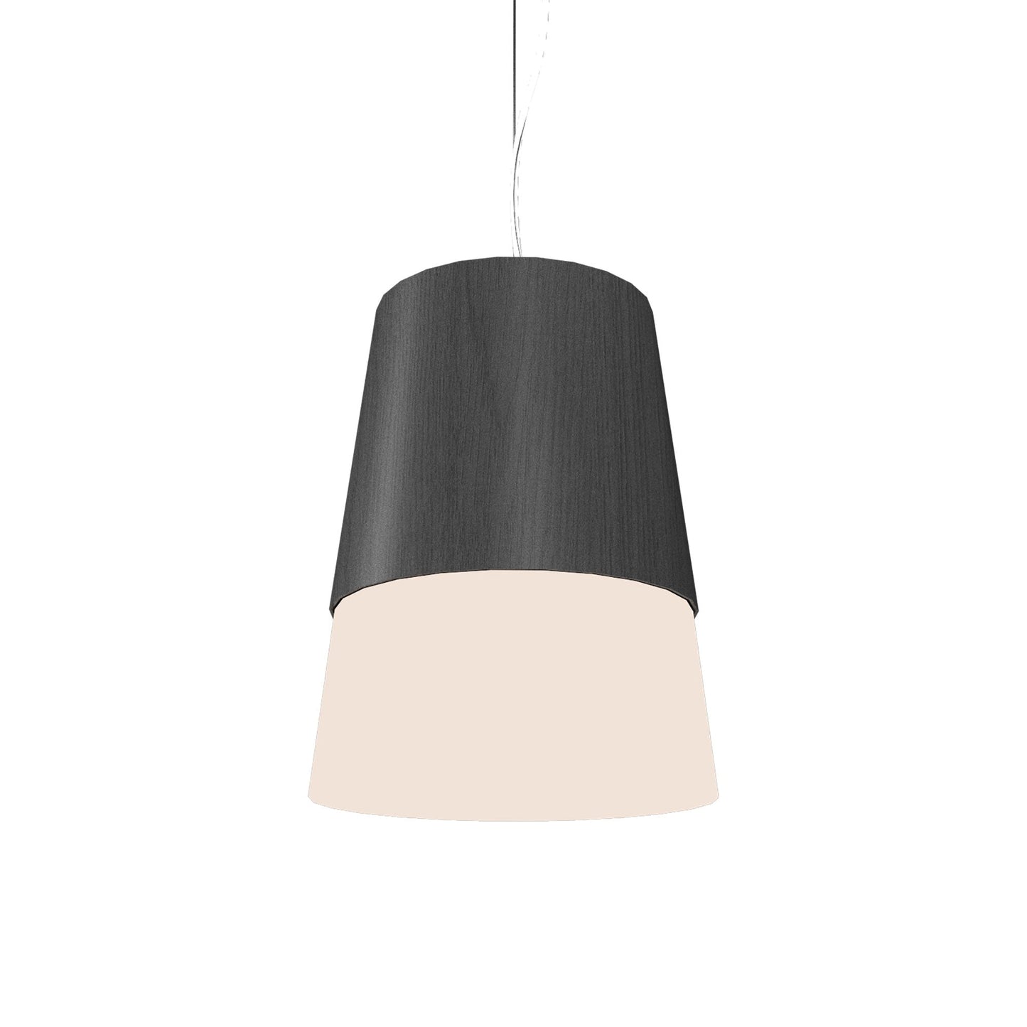 Conical Pendant Light in Organic Lead Grey (Large).
