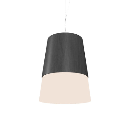 Conical Pendant Light in Organic Lead Grey (Large).
