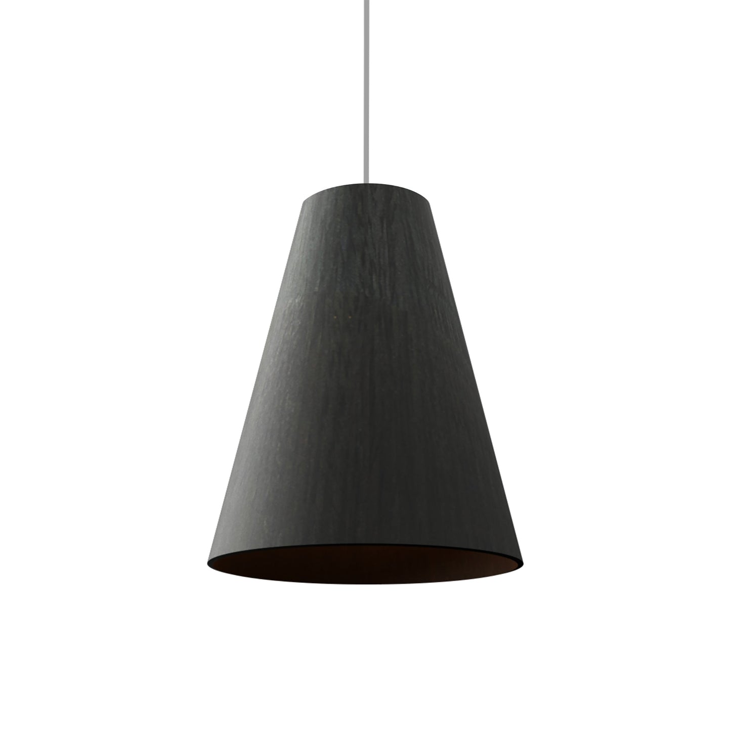 Conical Simple Pendant Light in Charcoal.