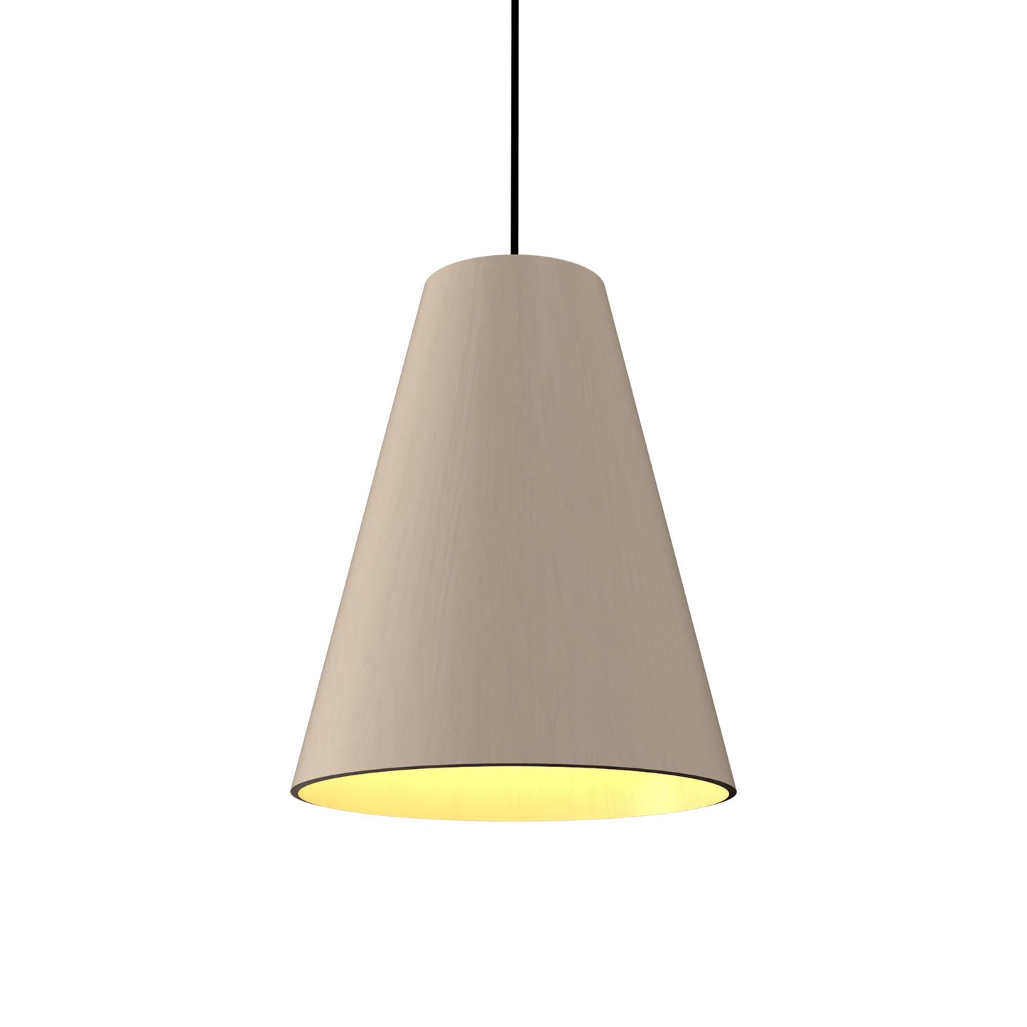 Conical Simple Pendant Light in Organic Cappuccino.