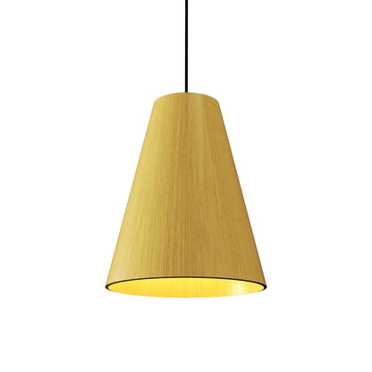 Conical Simple Pendant Light in Organic Gold.