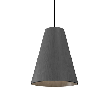 Conical Simple Pendant Light in Organic Lead Grey.