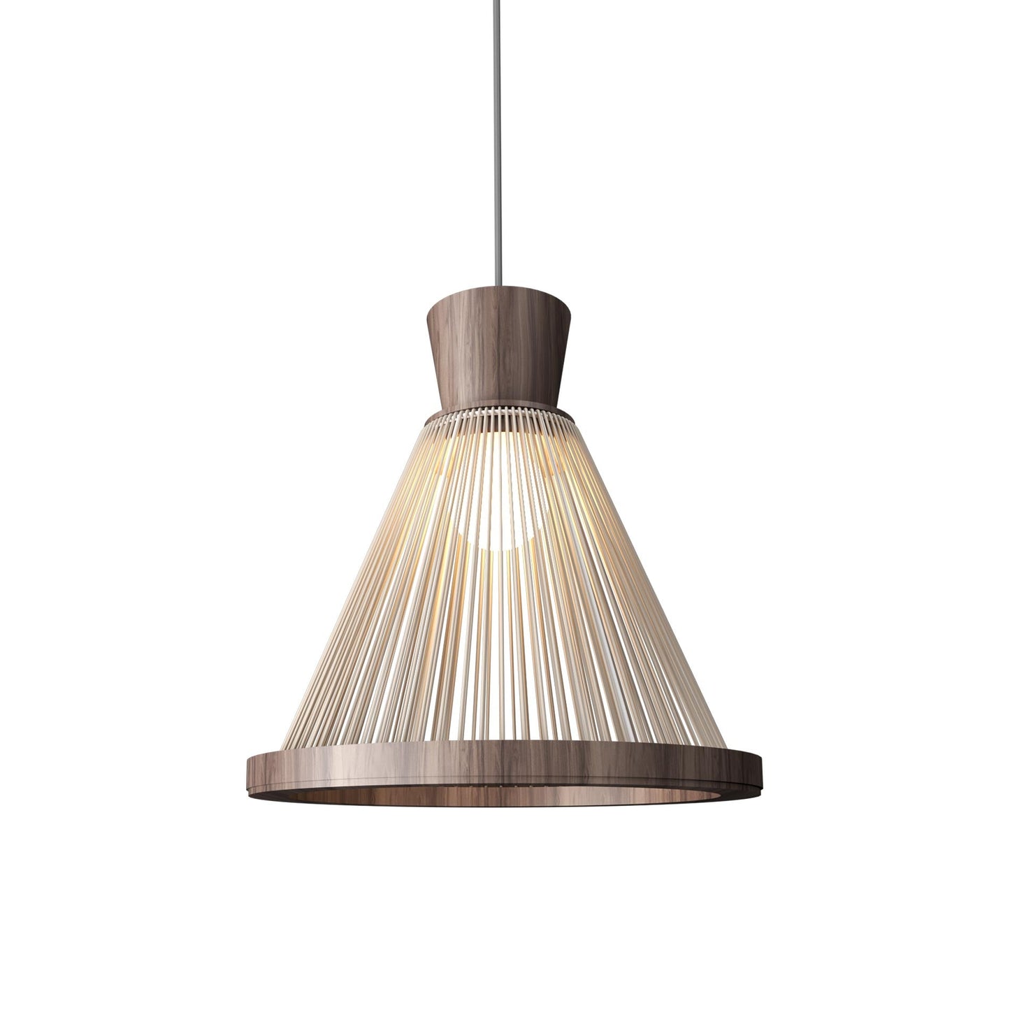 Corda 153 Pendant Light in American Walnut (13.39-Inch).