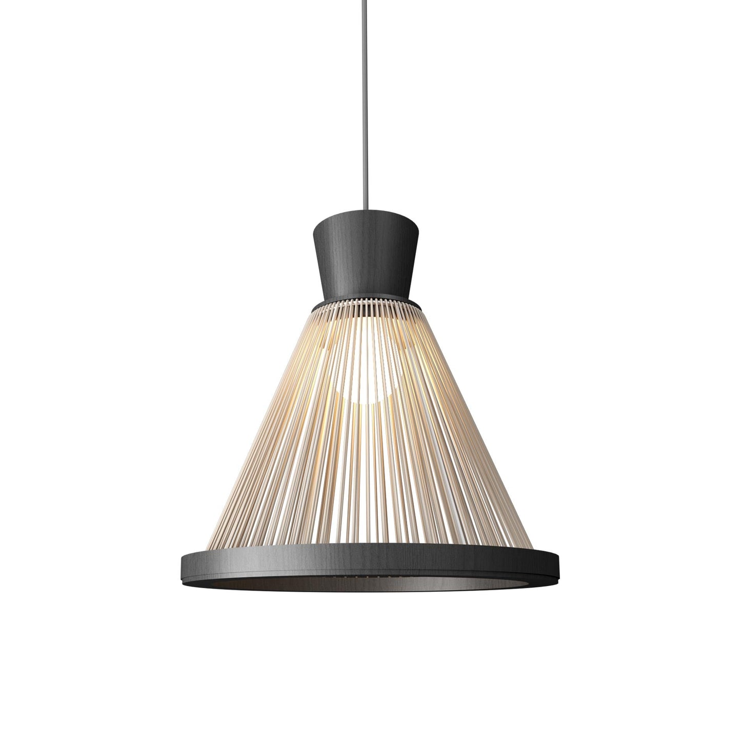 Corda 153 Pendant Light in Organic Lead Grey (13.39-Inch).