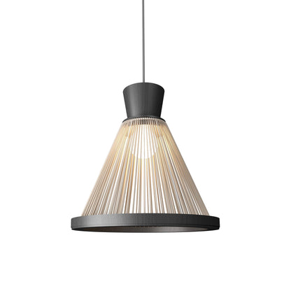 Corda 153 Pendant Light in Organic Lead Grey (13.39-Inch).