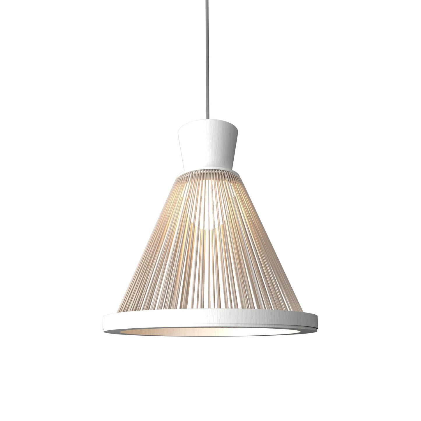 Corda 153 Pendant Light in Organic White (13.39-Inch).
