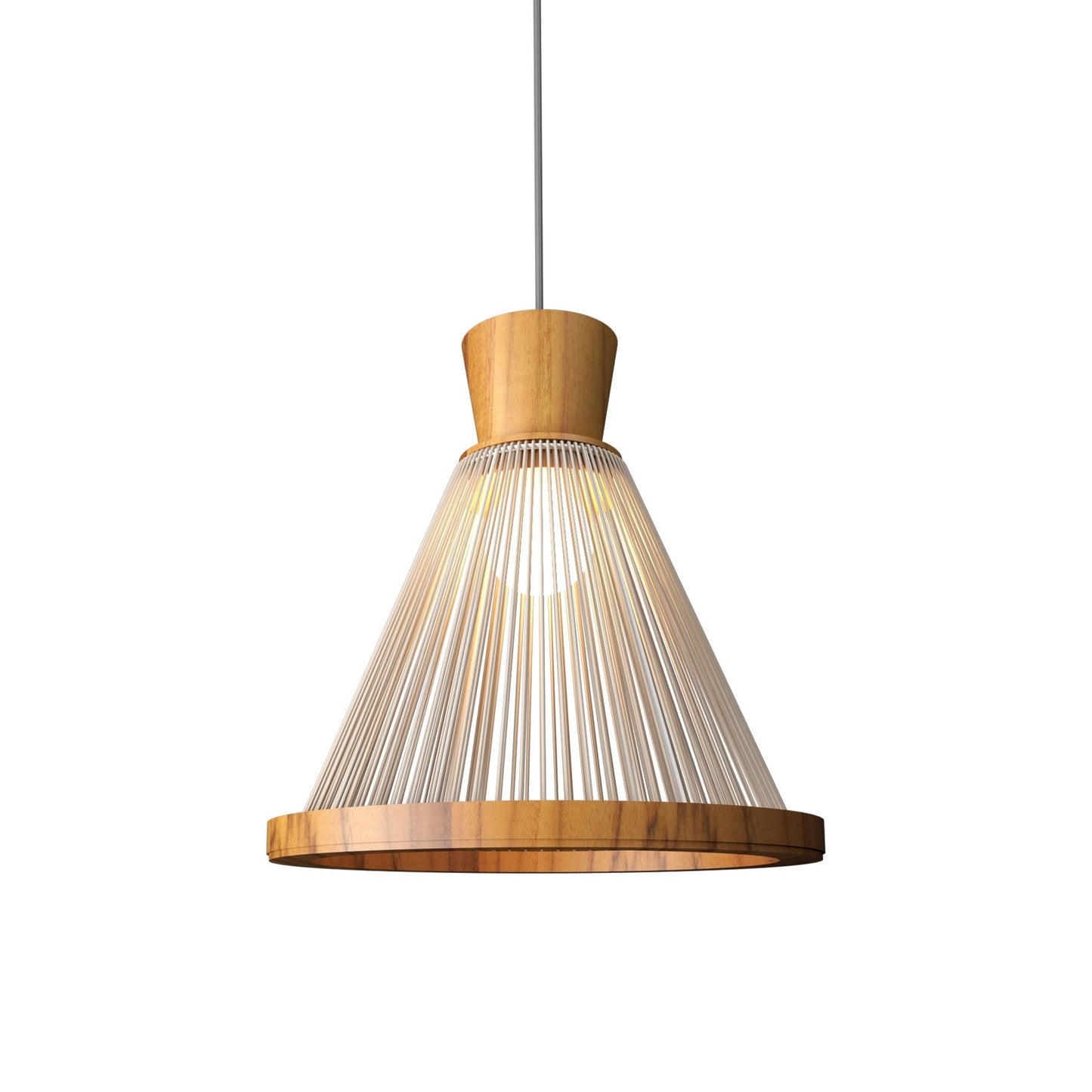 Corda 153 Pendant Light in Teak (13.39-Inch).