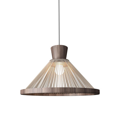 Corda 153 Pendant Light in American Walnut (17.32-Inch).