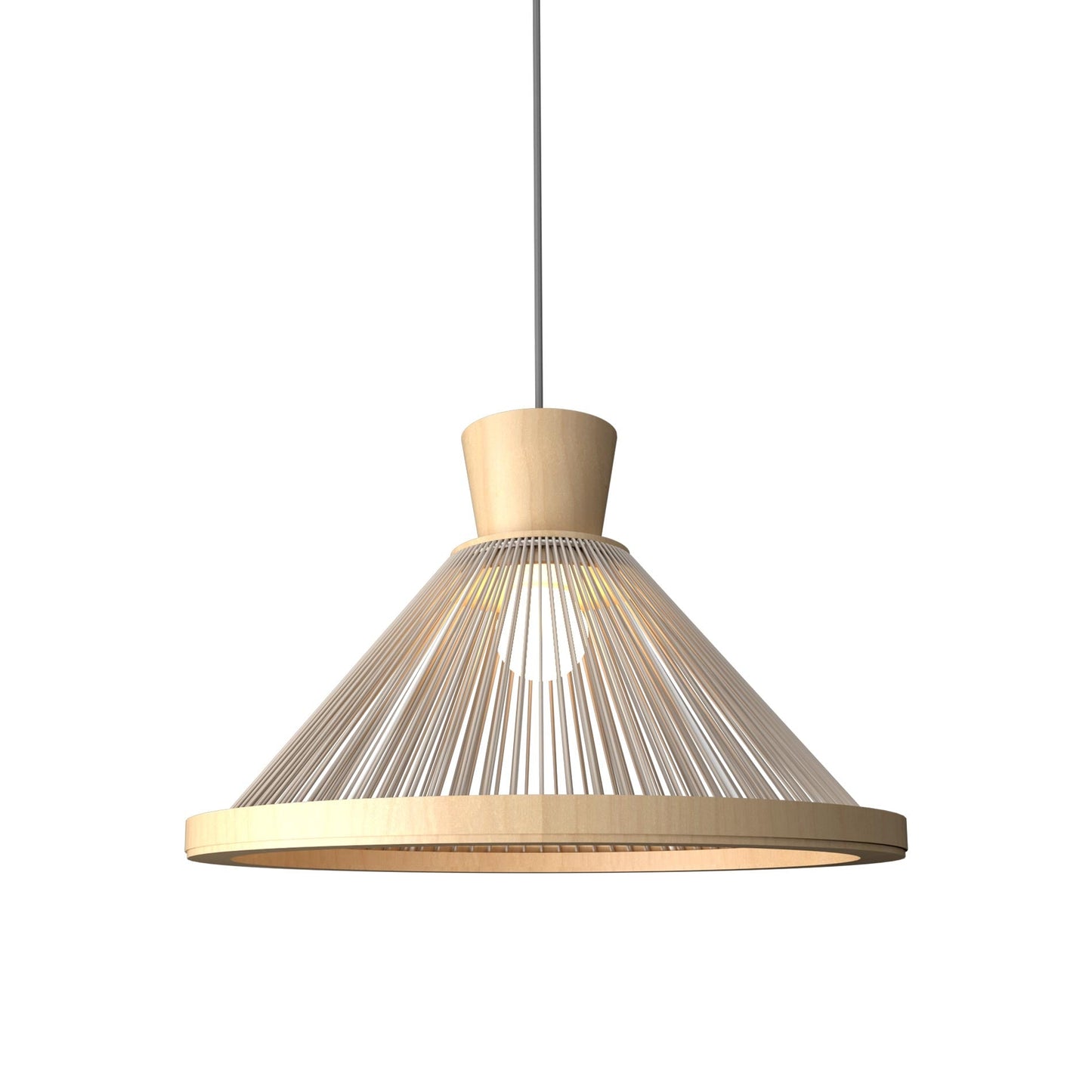 Corda 153 Pendant Light in Maple (17.32-Inch).