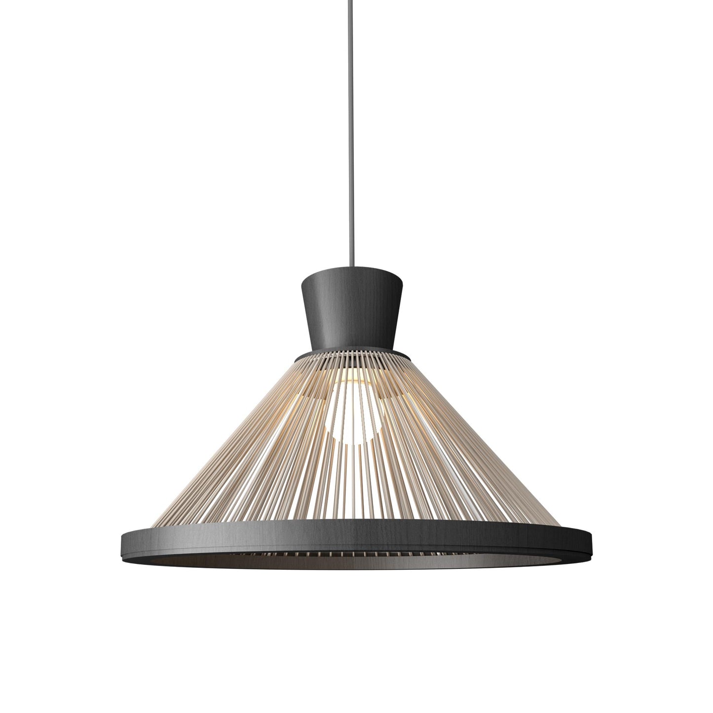 Corda 153 Pendant Light in Organic Lead Grey (17.32-Inch).