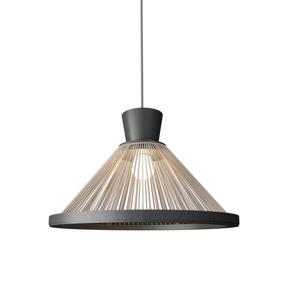 Corda 153 Pendant Light in Organic Lead Grey (17.32-Inch).