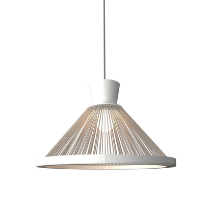 Corda 153 Pendant Light in Organic White (17.32-Inch).