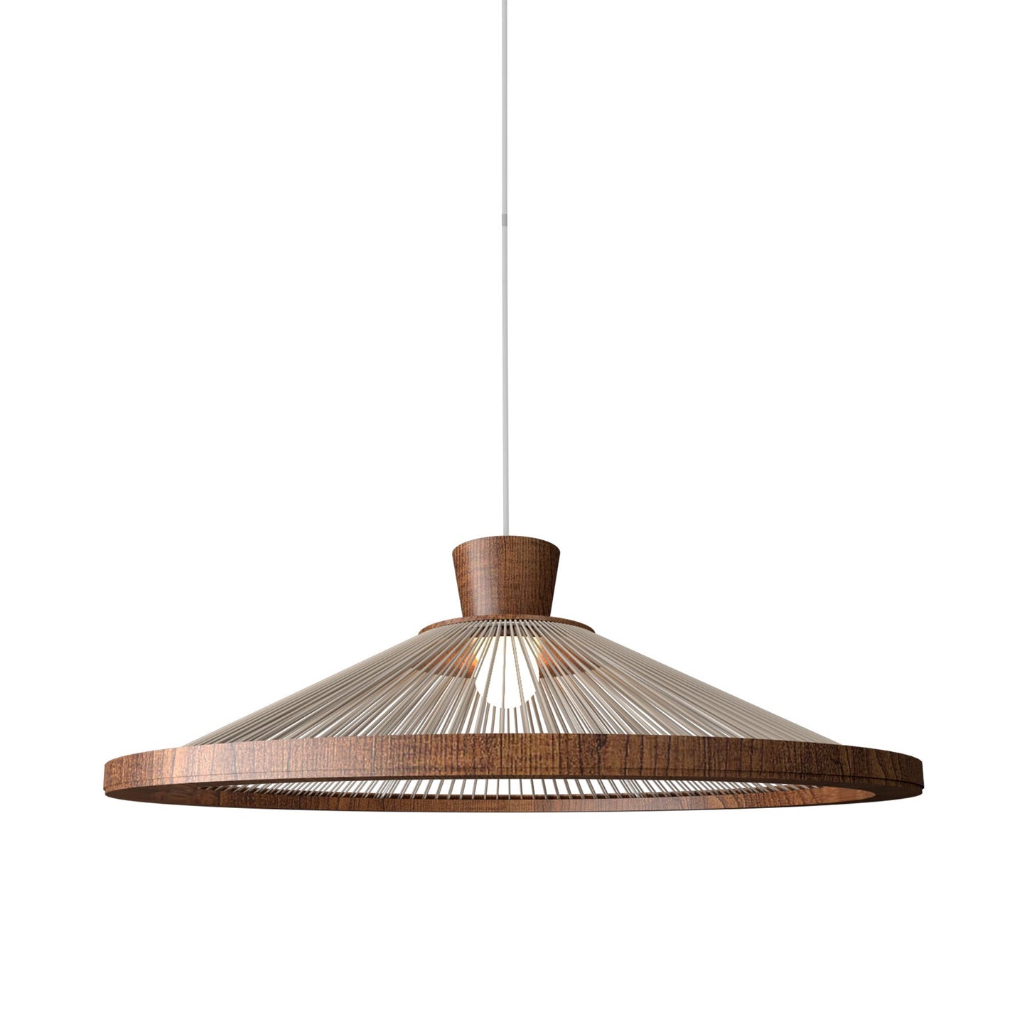 Corda 153 Pendant Light in Imbuia (26.77-Inch).