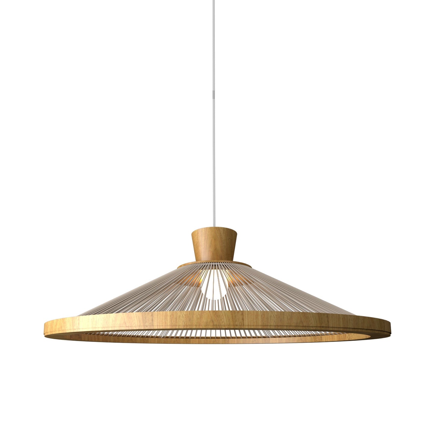Corda 153 Pendant Light in Louro Freijo (26.77-Inch).