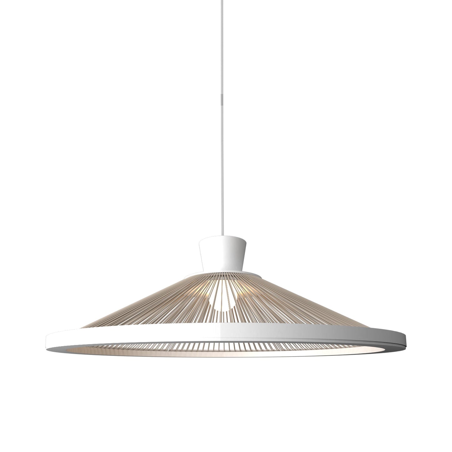 Corda 153 Pendant Light in Organic White (26.77-Inch).