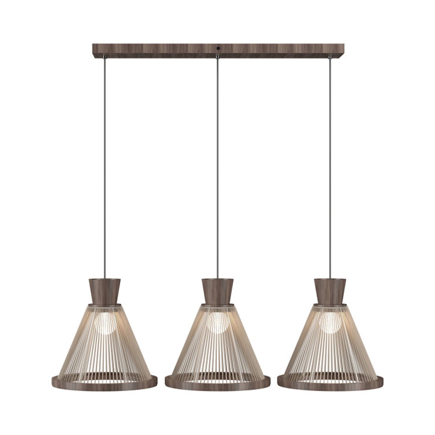 Corda 1538 Pendant Light in American Walnut.