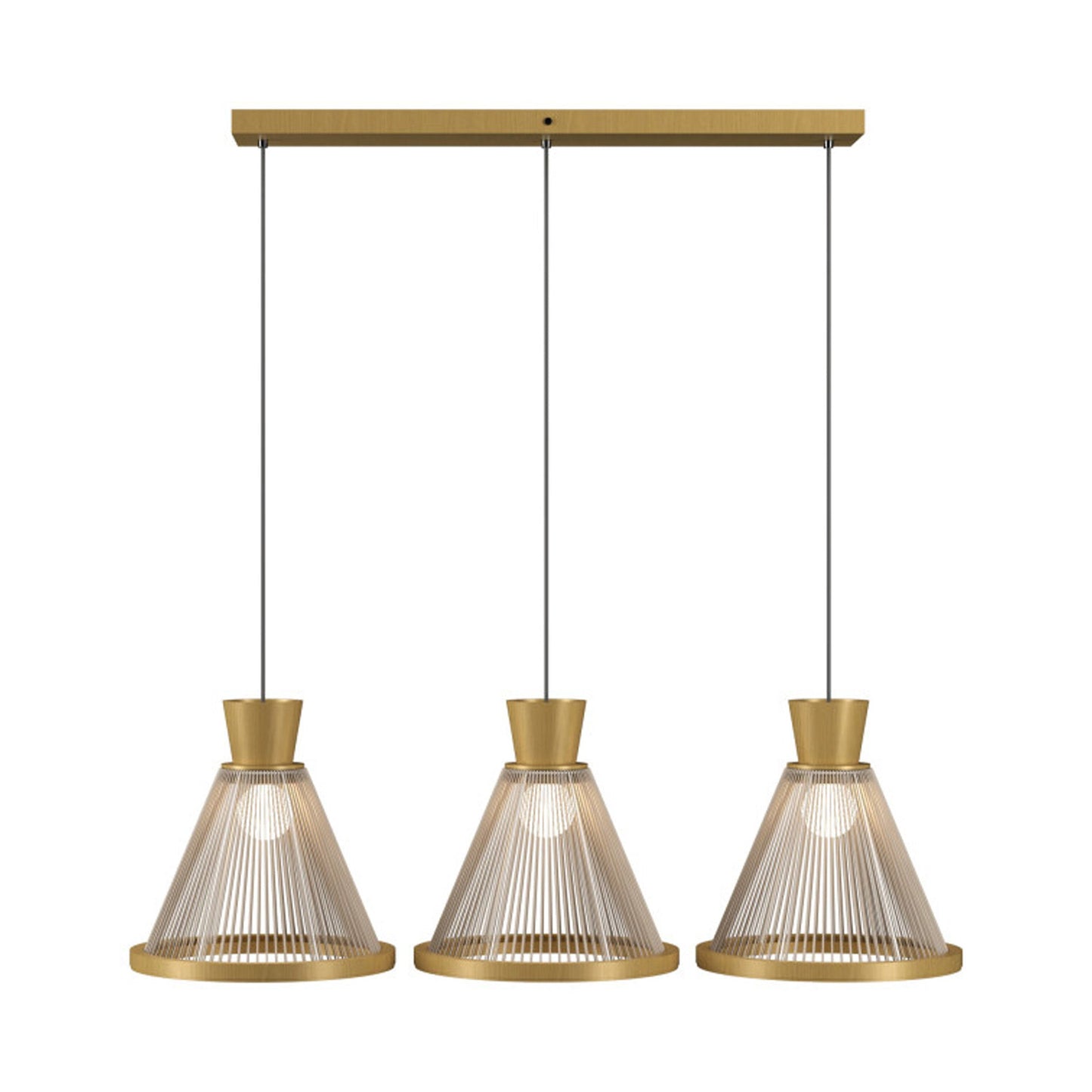 Corda 1538 Pendant Light in Organic Gold.