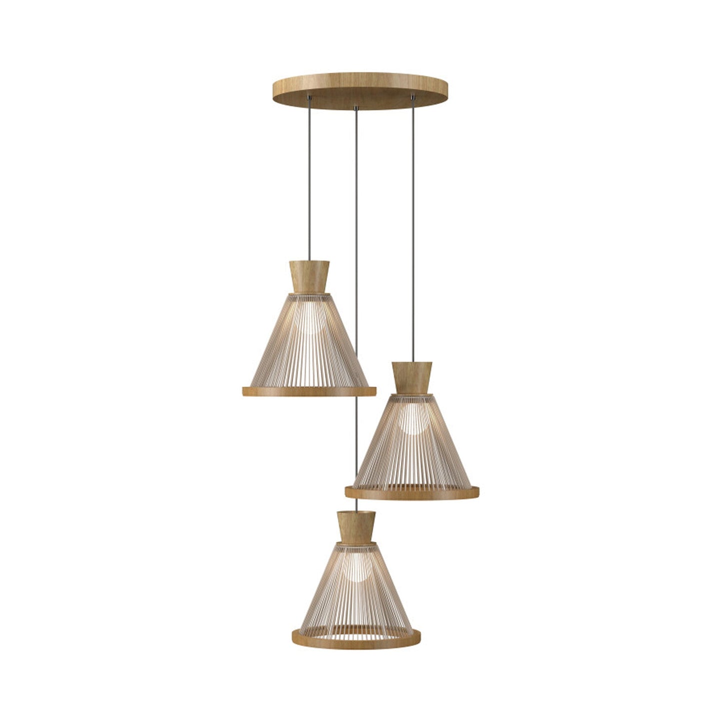 Corda Pendant Light in Louro Freijo.