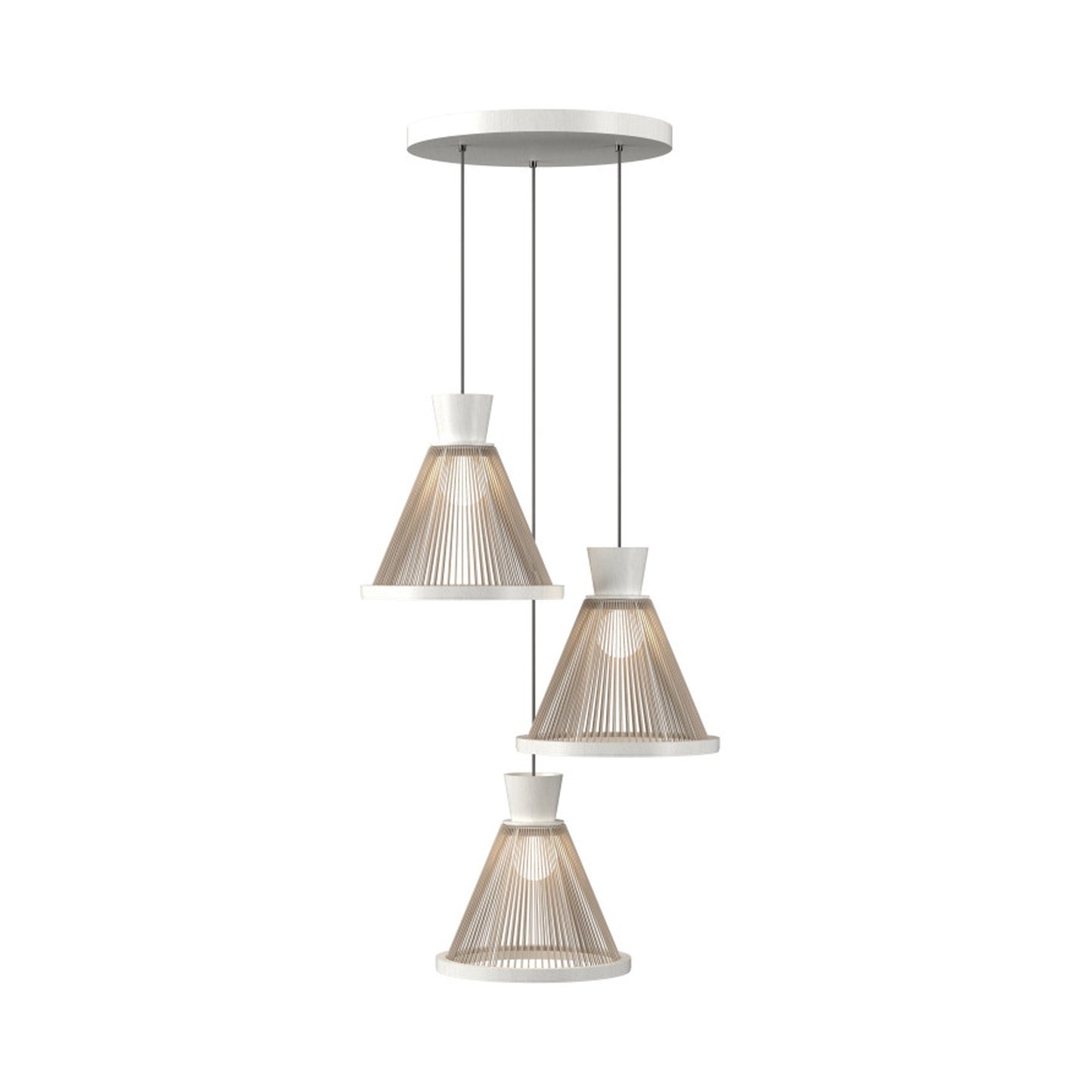 Corda Pendant Light in Organic White.