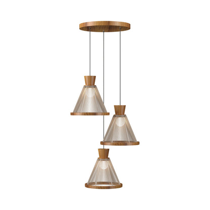 Corda Pendant Light in Teak.