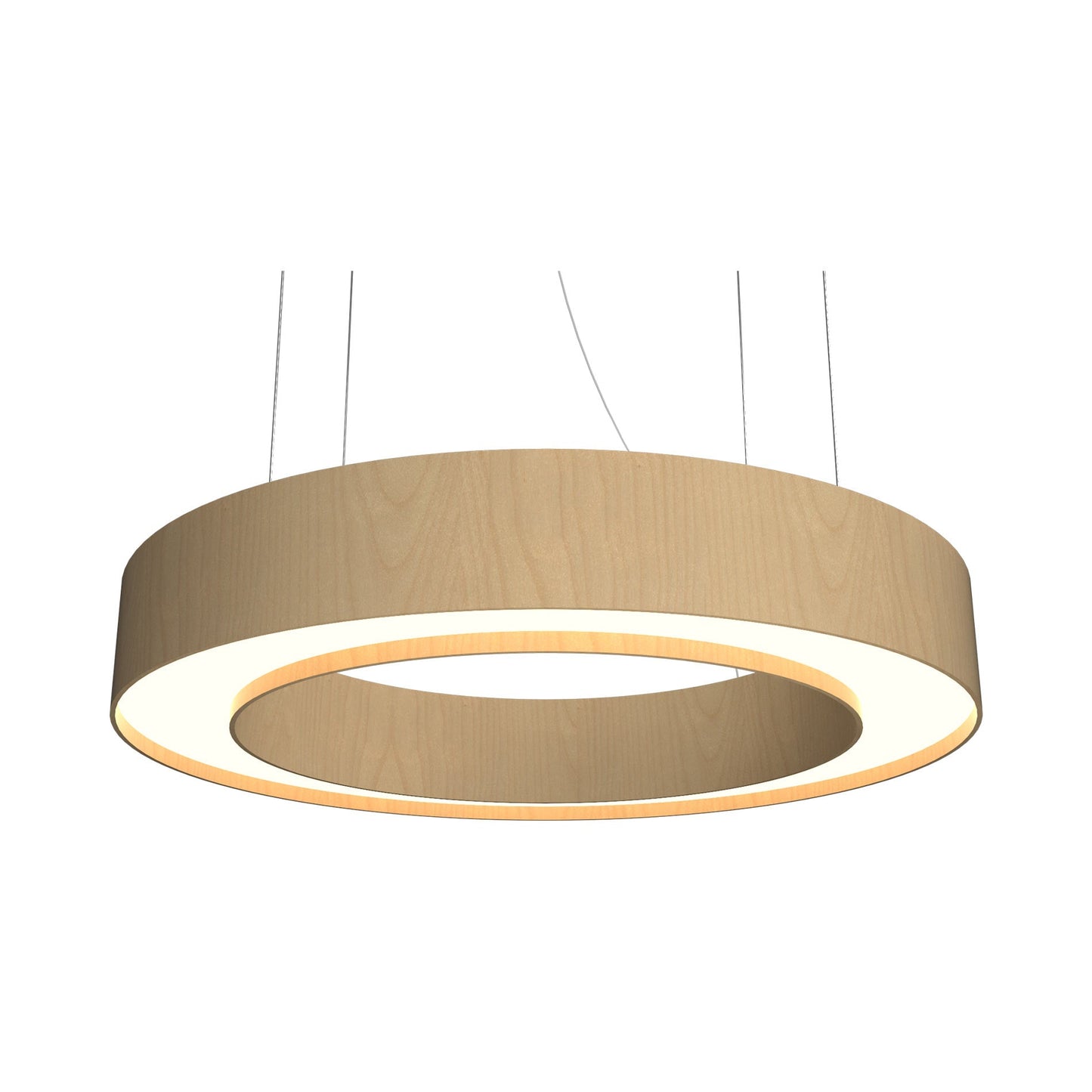 Cylindrical 12 LED Pendant Light in Maple (23.62-Inch).