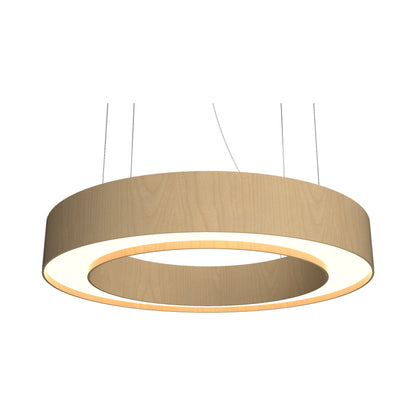 Cylindrical 12 LED Pendant Light in Maple (23.62-Inch).