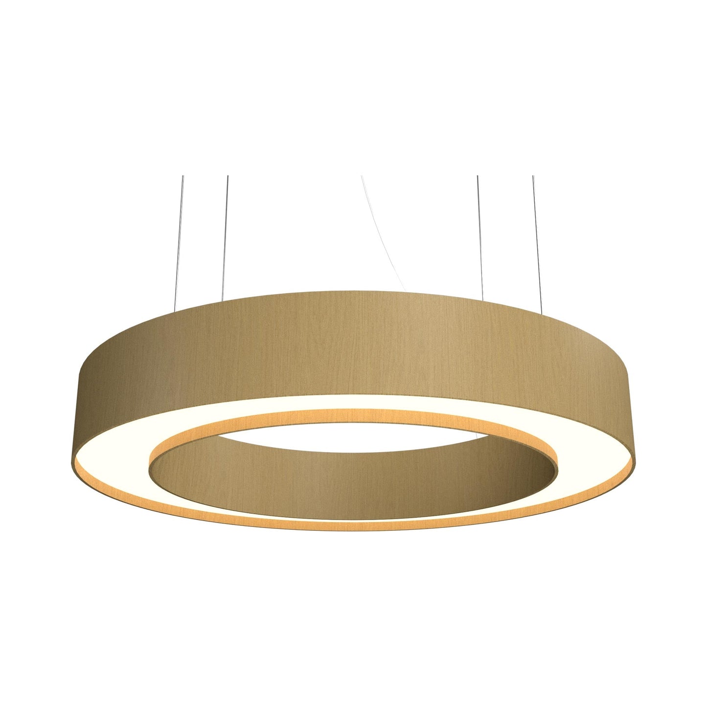 Cylindrical 12 LED Pendant Light in Organic Gold (23.62-Inch).