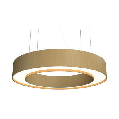 Cylindrical 12 LED Pendant Light in Organic Gold (23.62-Inch).