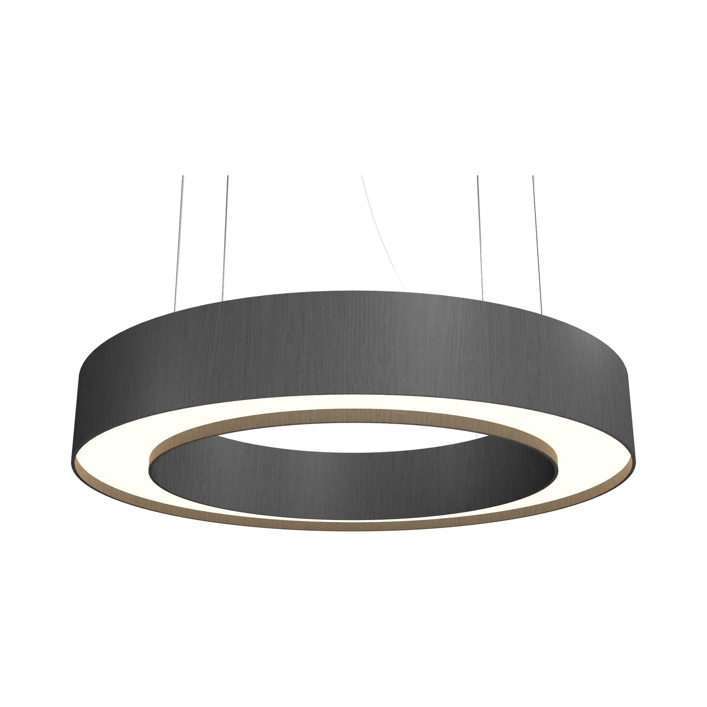 Cylindrical 12 LED Pendant Light in Organic Lead Grey (23.62-Inch).