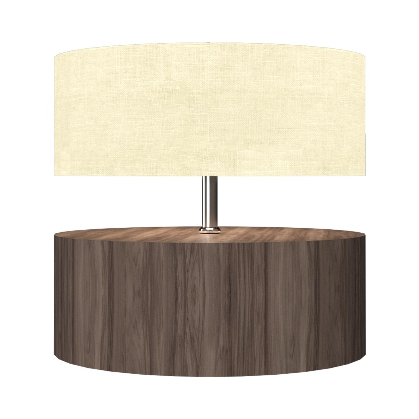 Cylindrical 145 Table Lamp in American Walnut.