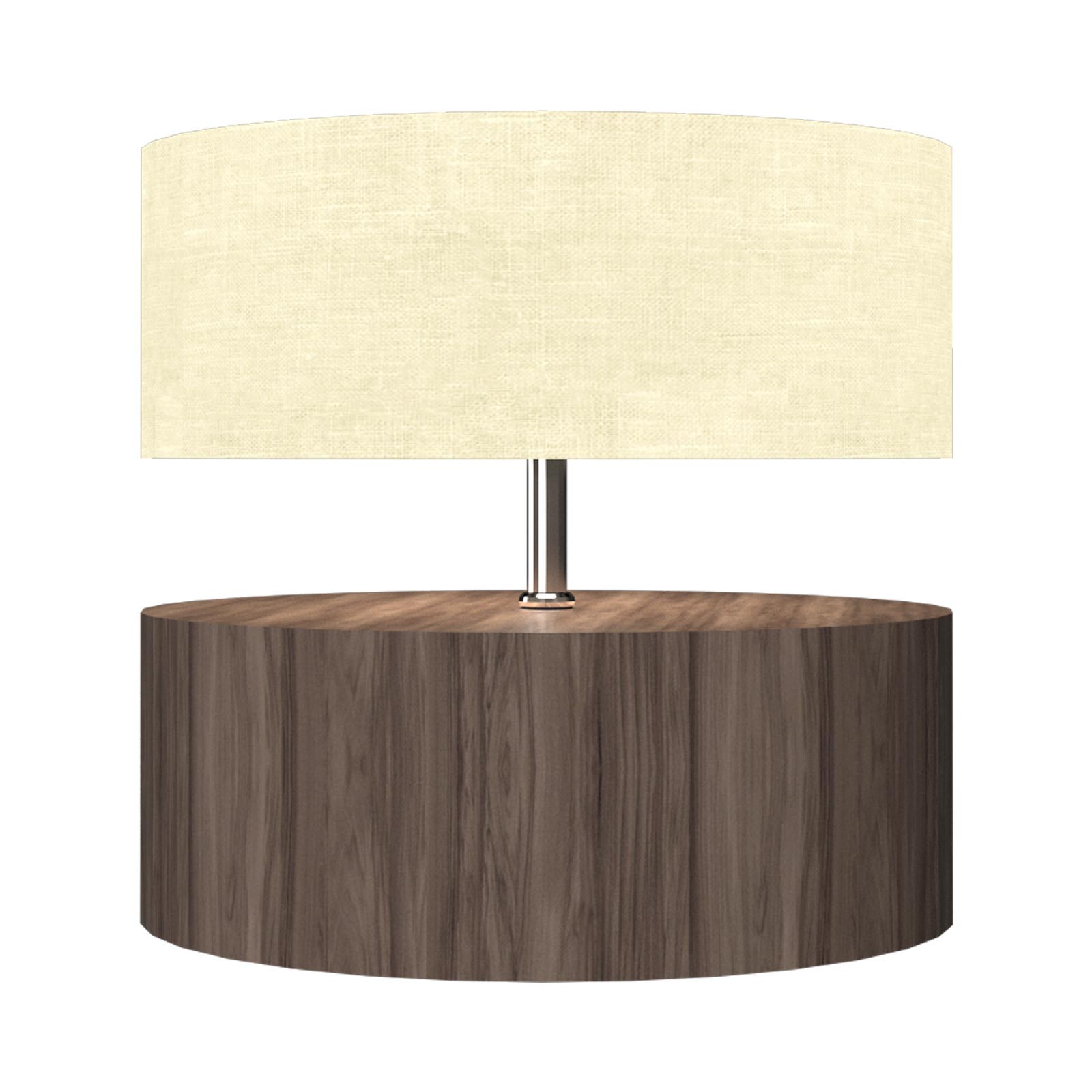 Cylindrical 145 Table Lamp in American Walnut.