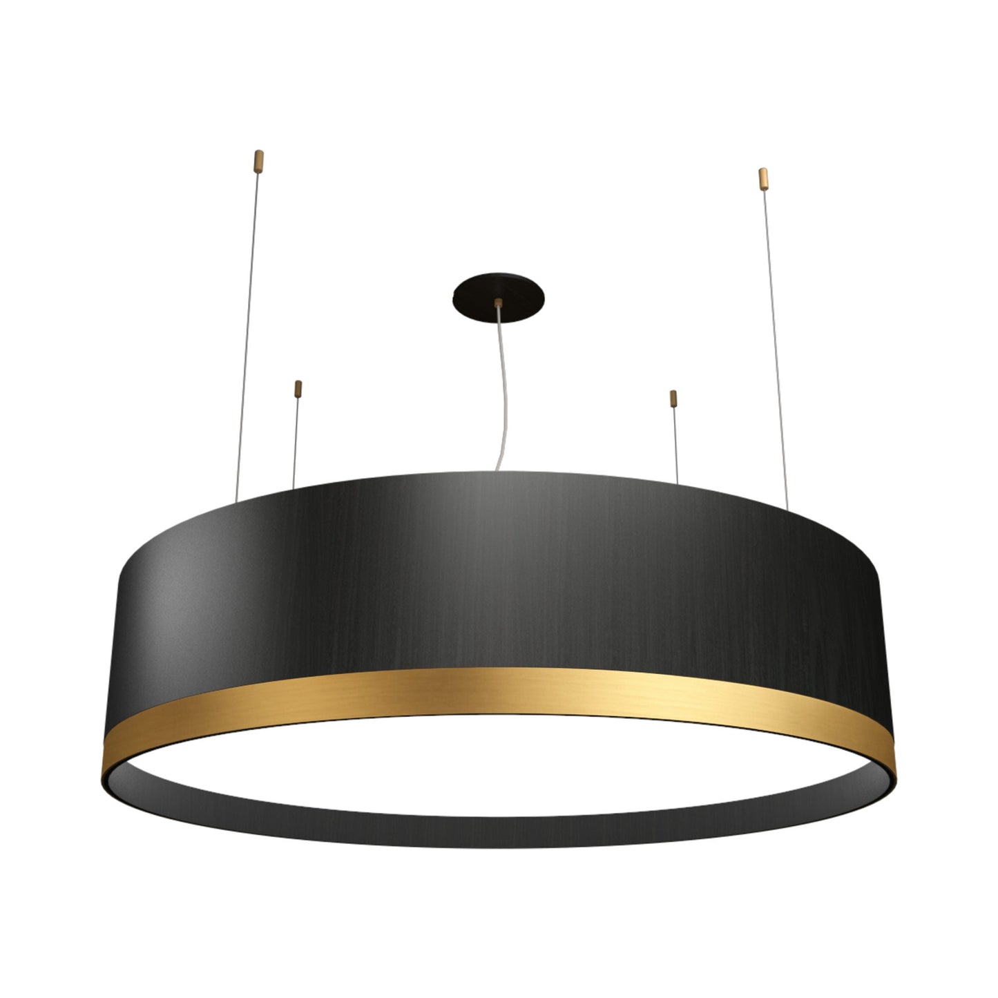 Cylindrical 155 LED Pendant Light in Charcoal (19.69-Inch).