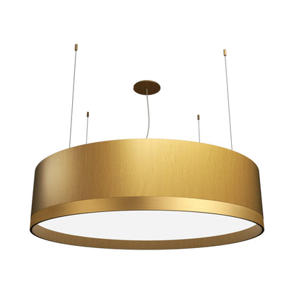 Cylindrical 155 LED Pendant Light in Organic Gold (19.69-Inch).