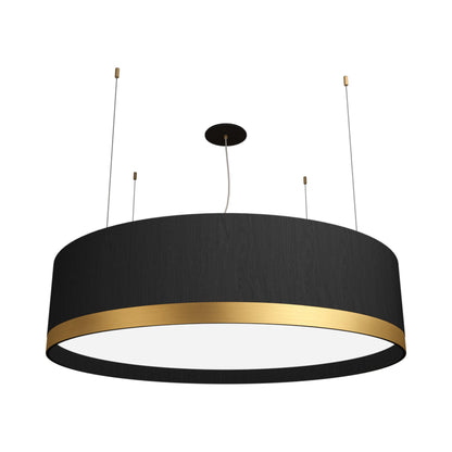 Cylindrical 155 LED Pendant Light in Organic Lead Grey (19.69-Inch).