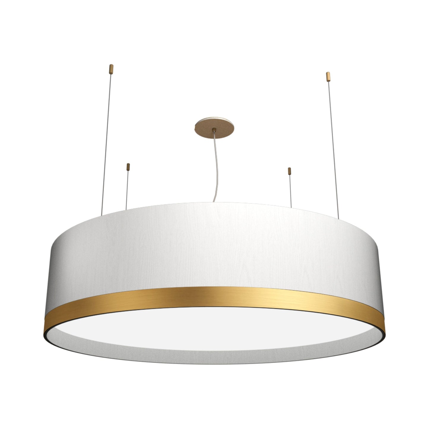 Cylindrical 155 LED Pendant Light in Organic White (19.69-Inch).