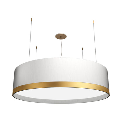 Cylindrical 155 LED Pendant Light in Organic White (19.69-Inch).