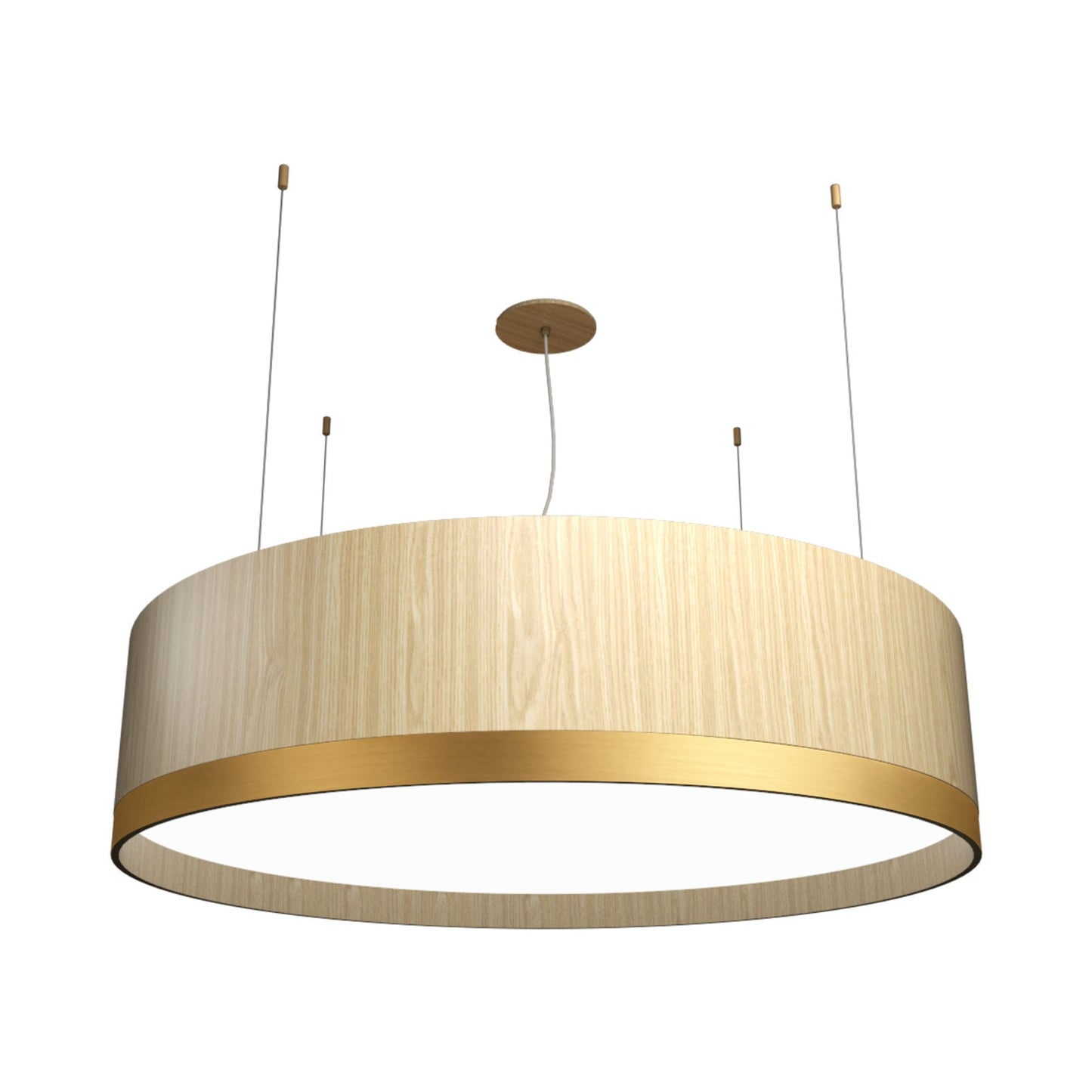 Cylindrical 155 LED Pendant Light in Sand (19.69-Inch).