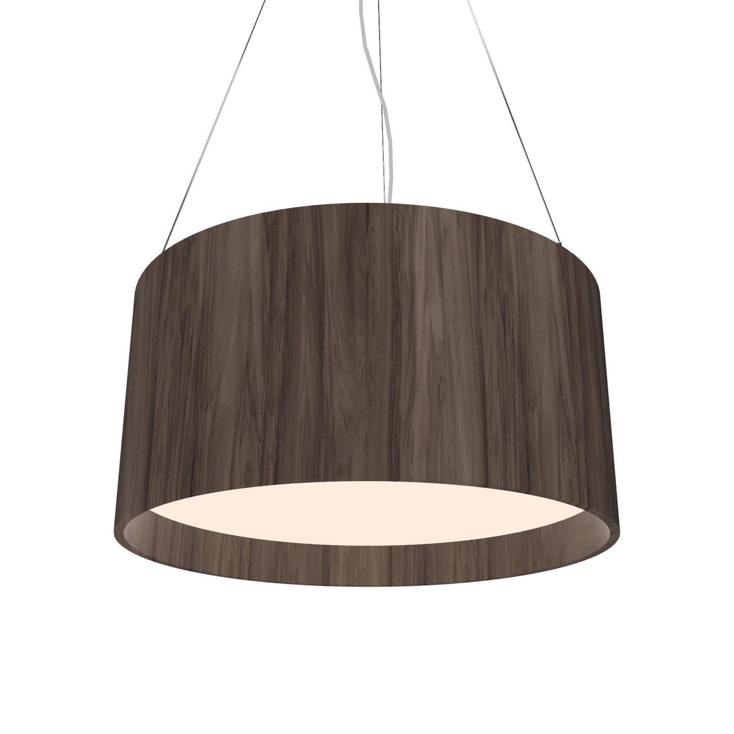 Cylindrical 201 Pendant Light in American Walnut (15.75-Inch).