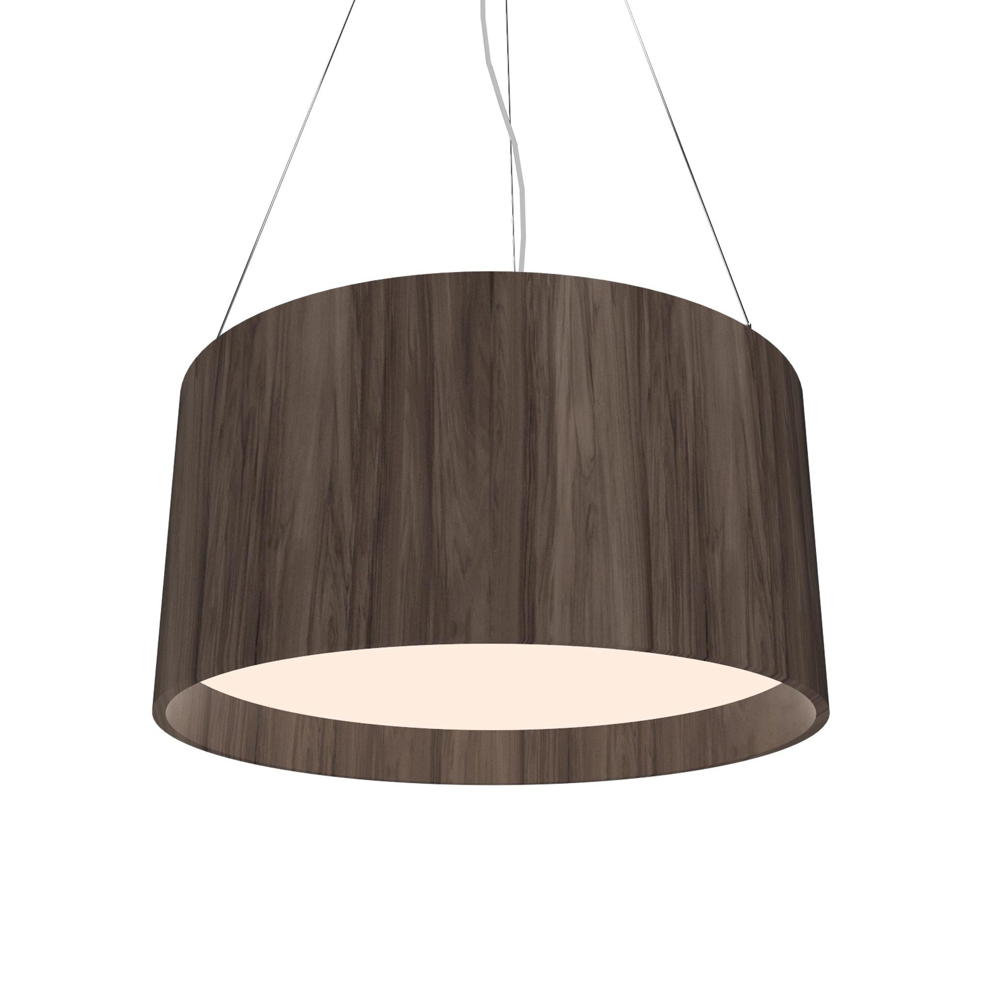 Cylindrical 201 Pendant Light in American Walnut (15.75-Inch).